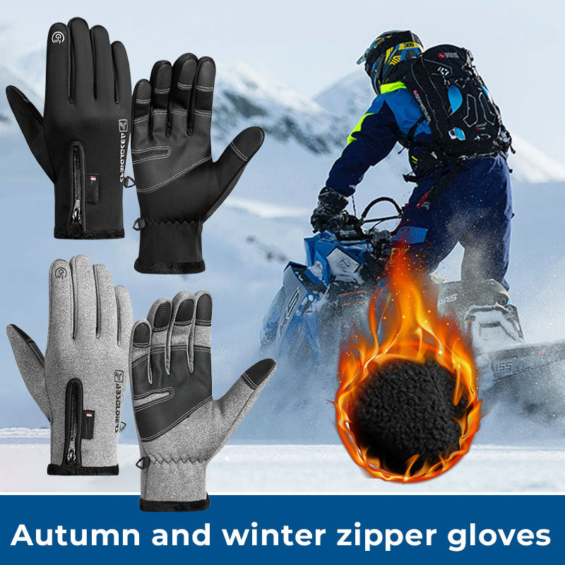 Herbst- und Winterhandschuhe mit Reißverschluss